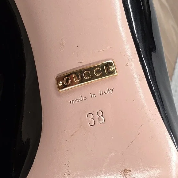 Gucci Black Patent Leather Horsebit Pumps Heels Women's Size 38 US 8 - Picture 4 of 14